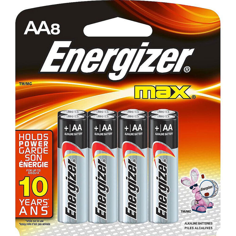 Energizer Max - Paquet 8 piles AA.