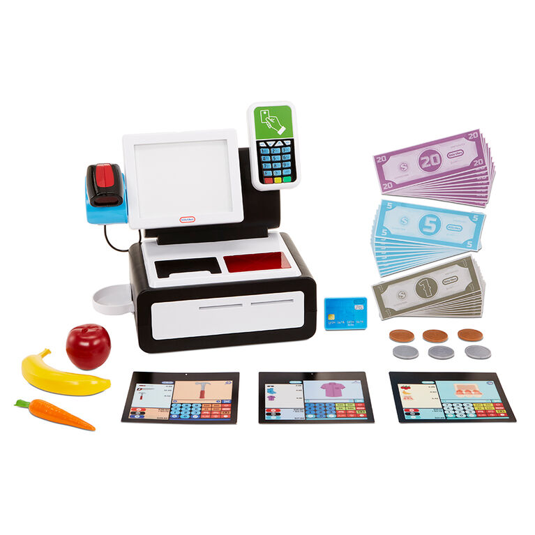 First Self-Checkout Stand Realistic Cash Register Pretend Play Toy Little Tikes