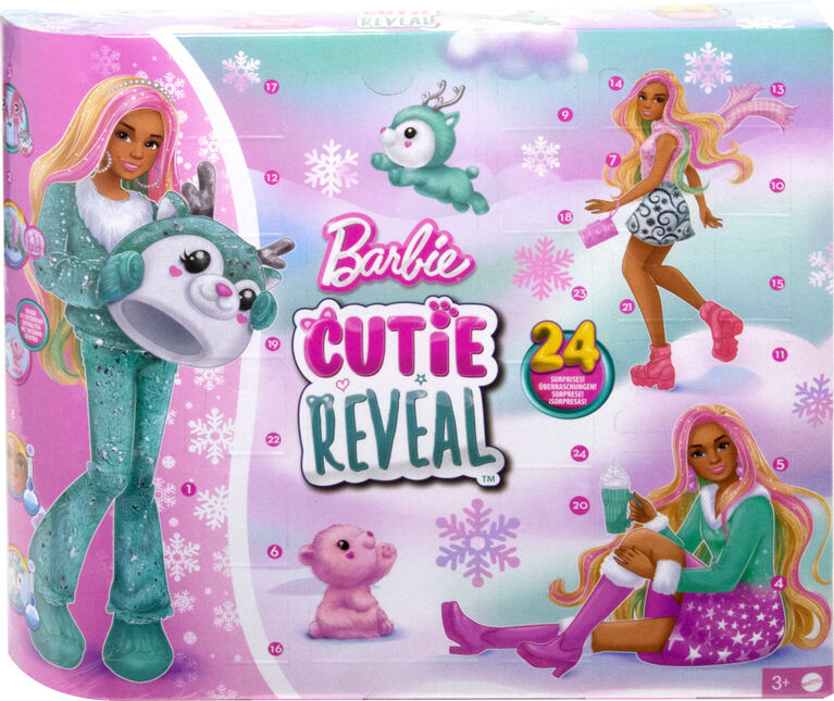 Barbie Cutie Reveal Advent Calendar with Doll and 24 Surprises