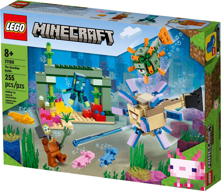 LEGO Minecraft Le combat des gardiens 21180 Ensemble de construction (255 pièces)