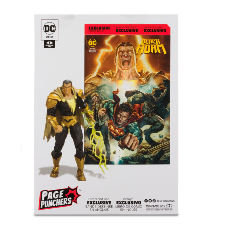 DC Direct - 7 Inch Figurine with Comic - Black Adam Comic - Black Adam Figurine