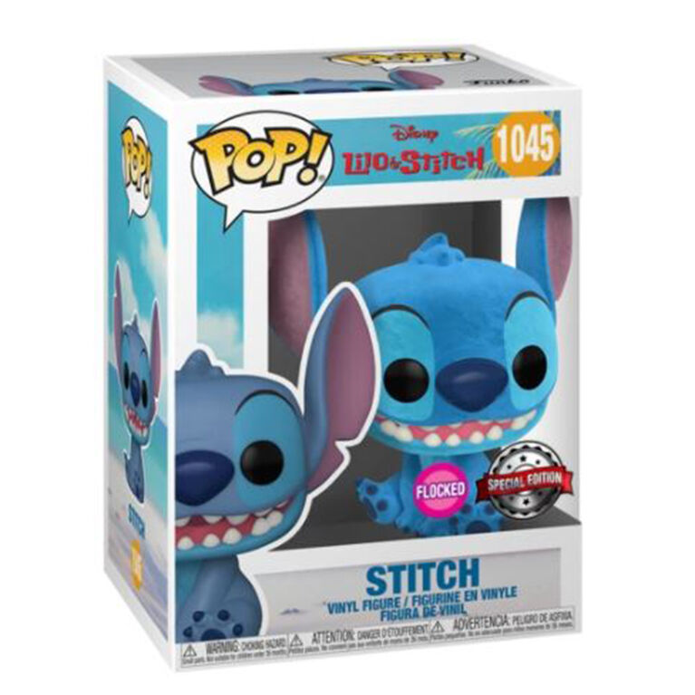 Funko POP! Disney: Lilo and Stitch - Seated Stitch (Flocked) - R Exclusive