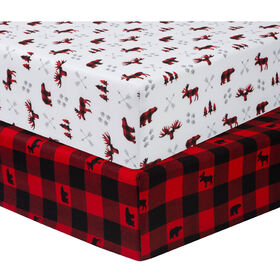 Sammy and Lou - Lumberjack 2 Pk Microfiber Fitted Sheets