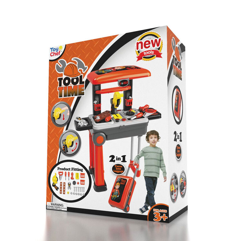 Ensemble d'outils portatif pour enfants 2-en-1 par Toy Chef.