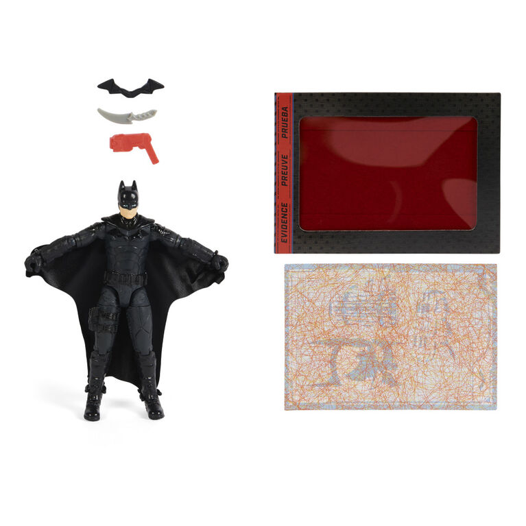 DC Comics, 4-inch Wingsuit Batman Action Figure with 3 Accessories and Mystery Card