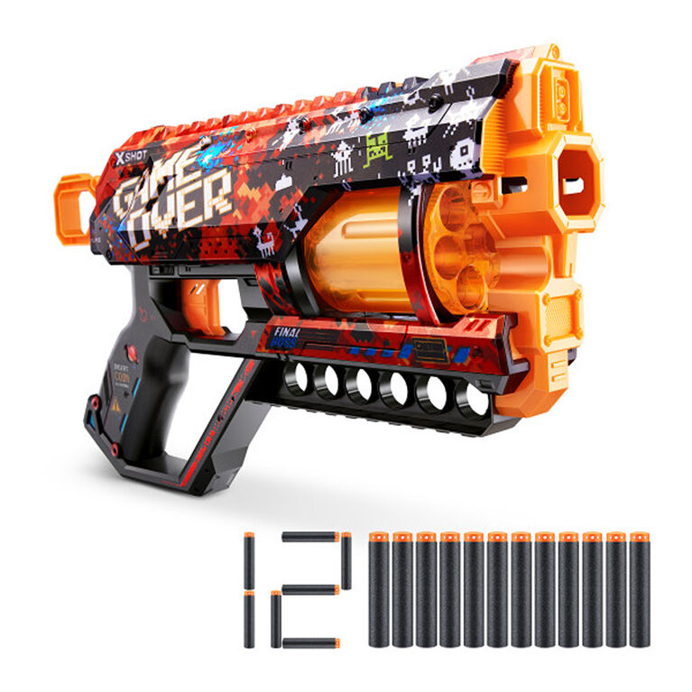 X-Shot Skins Griefer Blaster - Game Over (12 Darts) by ZURU