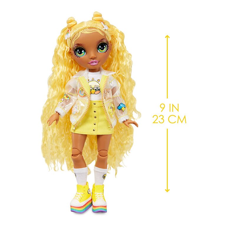 Rainbow High Jr High Sunny Madison - poupée-mannequin JAUNE de 9 po (23 cm)