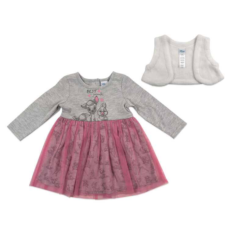 Disney Bambi 2pc Dress Set - Pink, 24 Months