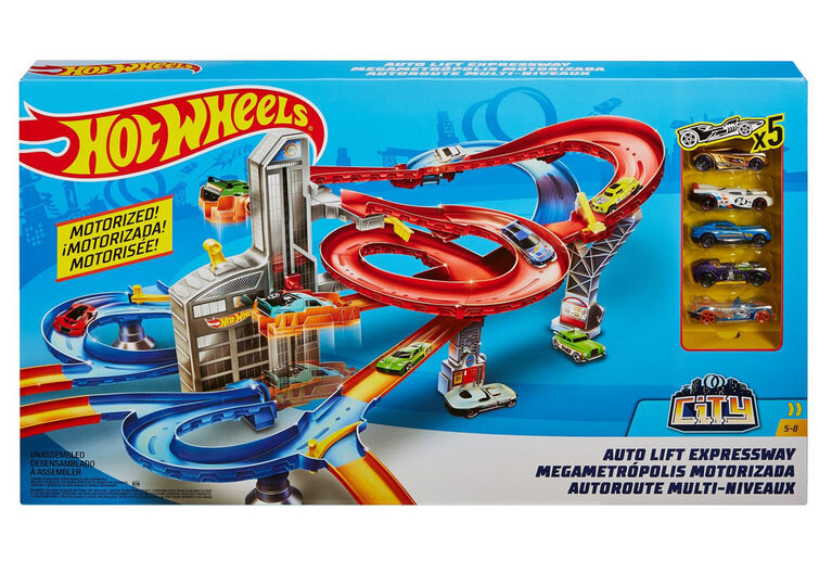 Hot Wheels - Coffret de jeu Autoroute Multi-niveaux. - Notre Exclusivité