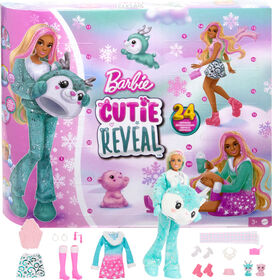 Barbie Cutie Reveal Advent Calendar with Doll and 24 Surprises