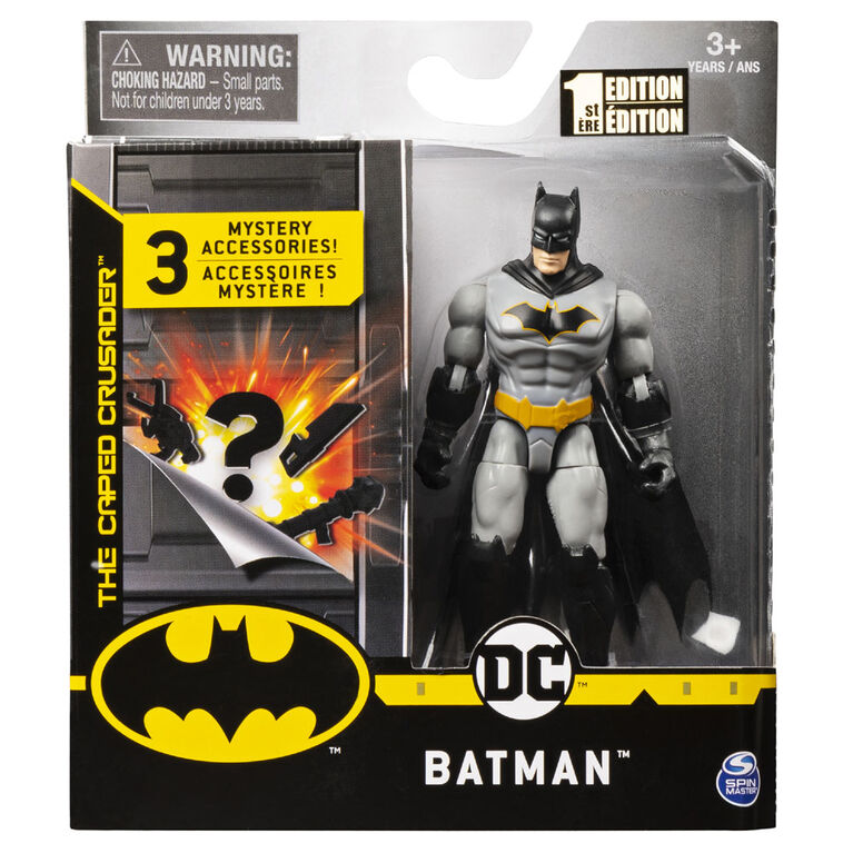 BATMAN, Figurine articulée BATMAN Renaissance de 10 cm avec 3 accessoires mystère, Mission 2