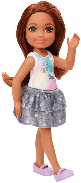 Barbie Club Chelsea Doll with Unicorn Graphic and Star Skirt