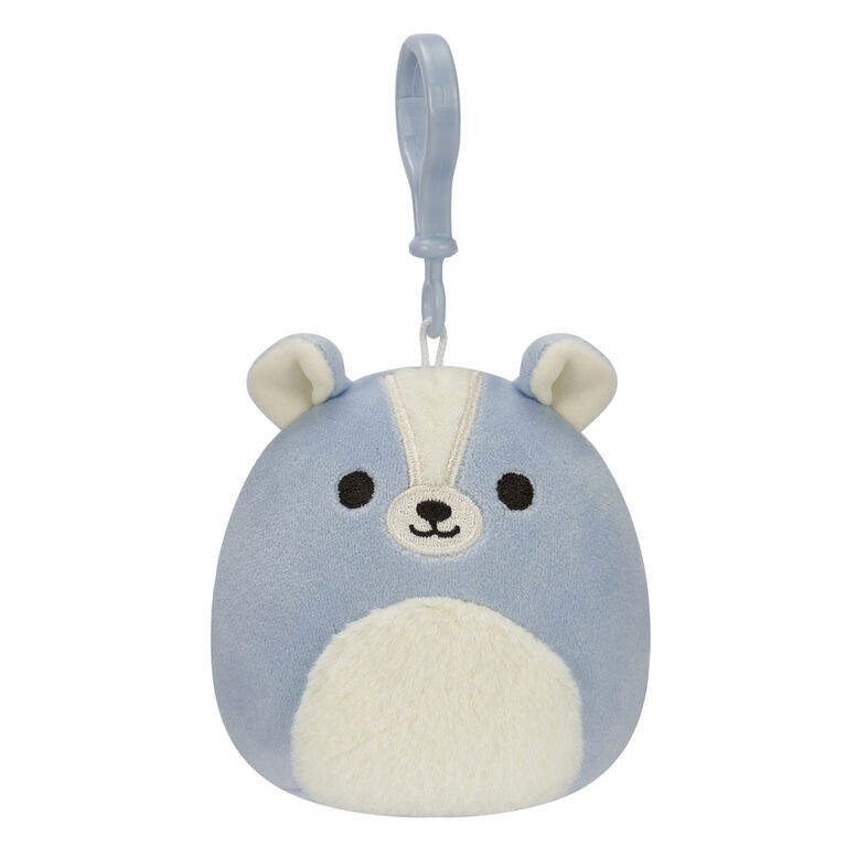 Squishmallows 3.5" Clip-On Plush - Sol Blue Skunk