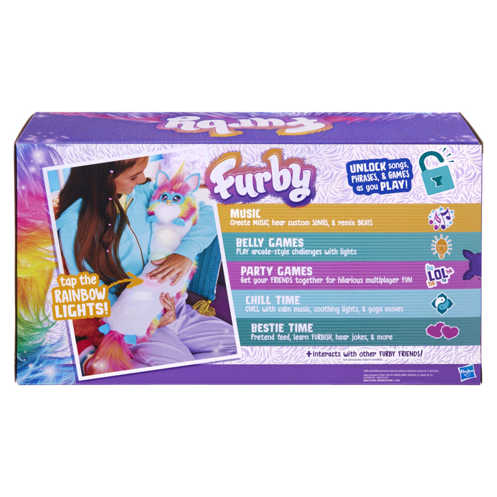 Furby DJ Furby Rainbow Electronic Plush Toy for Girls & Boys 6+ - English Version