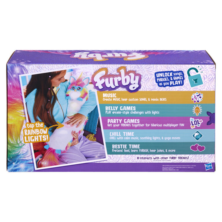 Furby DJ Furby Rainbow Electronic Plush Toy for Girls & Boys 6+ - English Version