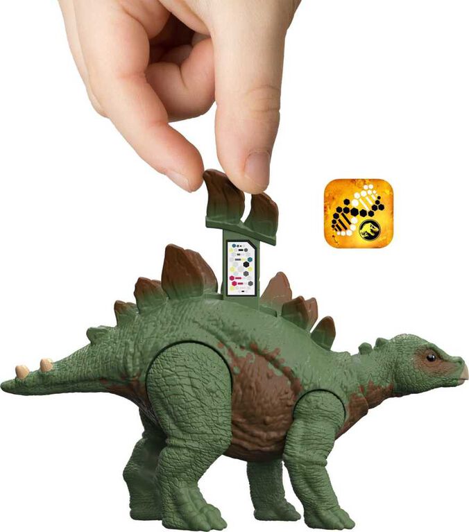 Dr Sarah Harding et dinosaures Stégosaure bébé et adulte Collection Héritage Jurassic World: Dominion, figurines articulées authentiques - Notre exclusivité