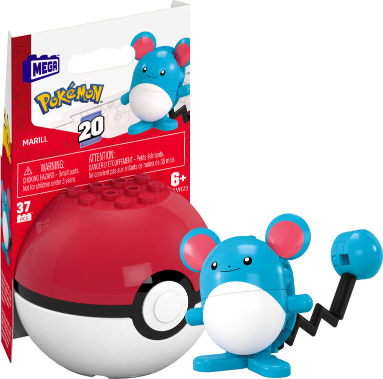 MEGA Pokémon Figurine articulée Marill, 24 pièces