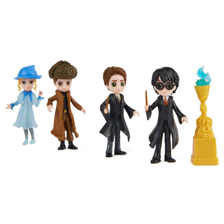 Wizarding World Harry Potter, Magical Minis, Coffret cadeau Triwizard Champions avec 4 figurines et un accessoire Coupe de Feu