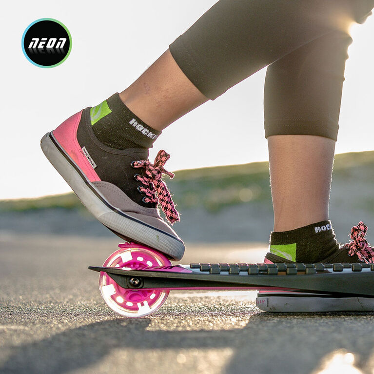 Neon Glider Three Wheel Scooter for Kids with Lightup Wheels Pink