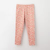 12-18m legging en coton biologique - imprimé rose pâle