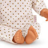 LullaBaby Baby Doll - Ivory Polka Dot Pajama Brown Eyes