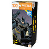 DC Comics, Puzzle Batman de 100 pièces, Super-héros Gotham Batmobile, produit promotionnel du film dans une boîte verticale pour un rangement facile, pour adultes et enfants à partir de 4 ans