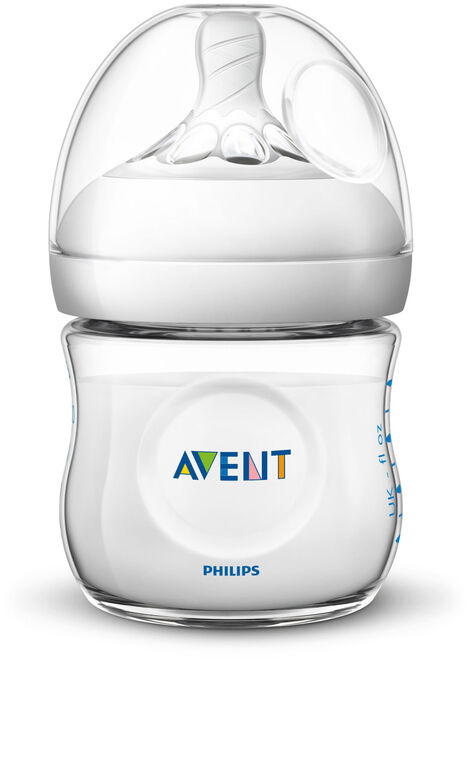 Philips Avent Natural Baby Bottle, 4oz, 1-Pack - Clear