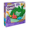 Kinetic Sand, Coffret Bac à sable, 454 g de sable vert, bac à sable, 4 moules et outils, jouets sensoriels