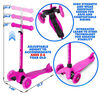 Rugged Racer Mini Deluxe 3 Wheel Kick Scooter - Pink - English Edition