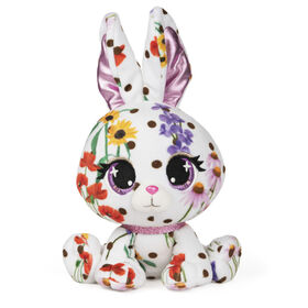 P.Lushes Designer Fashion Pets, Flora Karrats, lapine en peluche de luxe, violet/argent, 15,2 cm