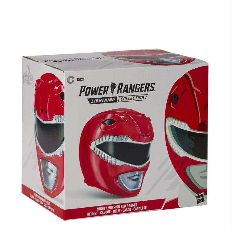 Power Rangers Lightning Collection, Casque de collection de luxe, Ranger rouge Mighty Morphin - Notre exclusivité