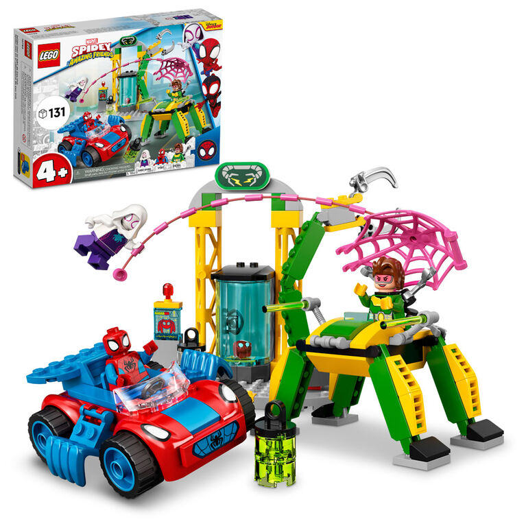 LEGO Marvel Spider-Man et ses amis extraordinaires Spider-Man au labo de Doc Ock 10783 (131 pièces)