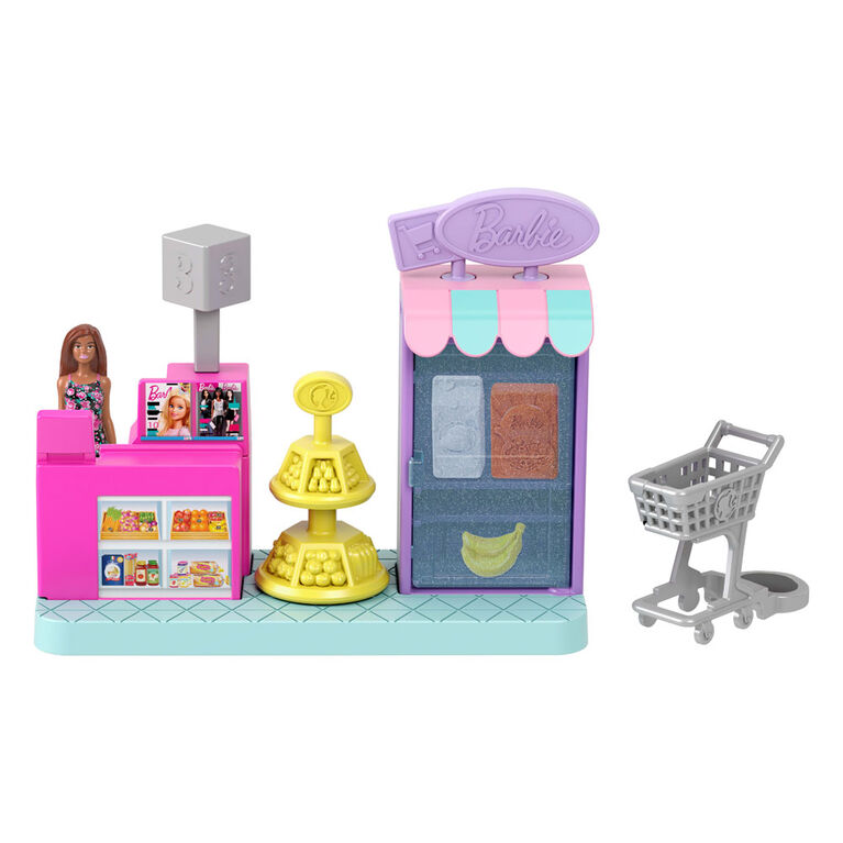 Barbie Mini BarbieLand Collectible Supermarket Playset with 1.5-inch Barbie Doll, Interactive Play Areas for Storytelling Fun Barbie Mini BarbieLand Collectible Supermarket Playset with 1.5-inch Barbie Doll, Interactive Play Areas for Storytelling Fun
