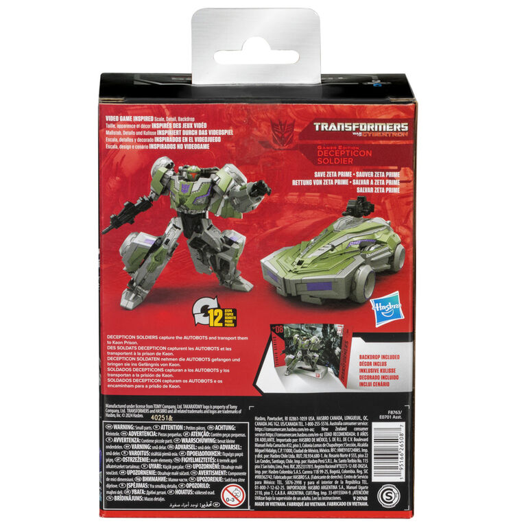 Transformers Studio Series Deluxe Transformers: War for Cybertron 08 Gamer Edition Decepticon Soldier Action Figure