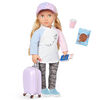 Our Generation Ari 18-inch Travel Doll and Rolling Luggage