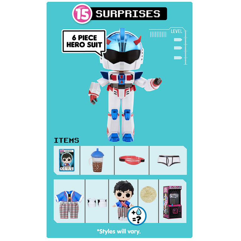 L.O.L. Surprise! Boys Arcade Heroes - Action Figure Doll with 15 Surprises