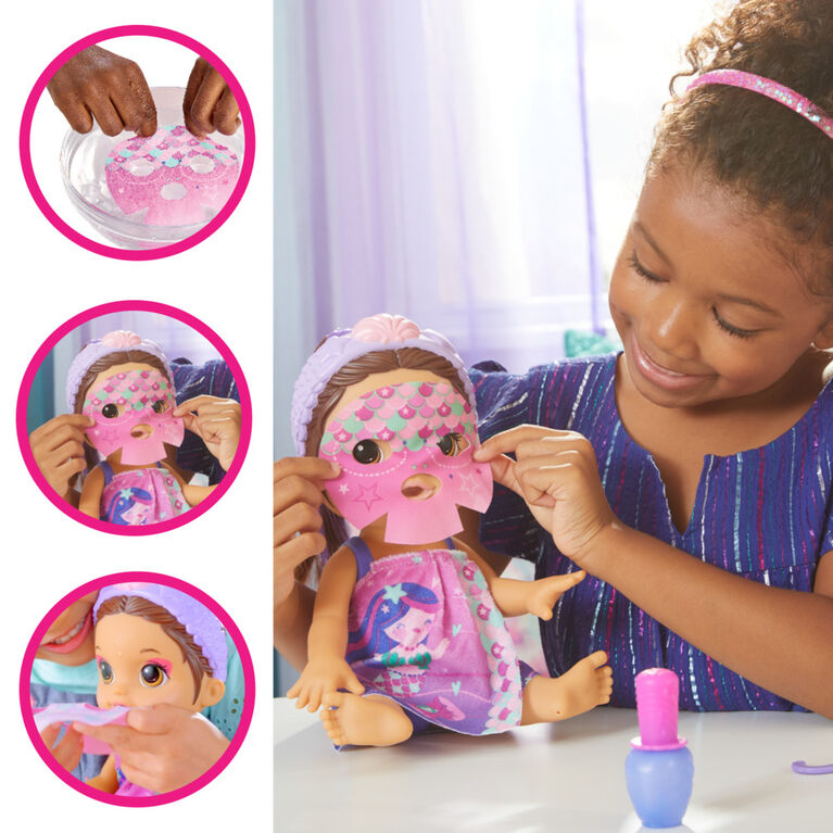 Baby Alive Glam Spa Baby Doll, Mermaid, Makeup Toy