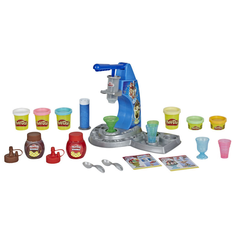 Play-Doh Kitchen Creations: Drizzy Ice Cream Playset Featuring Drizzle Compound and 6 Non-Toxic Play-Doh Colors