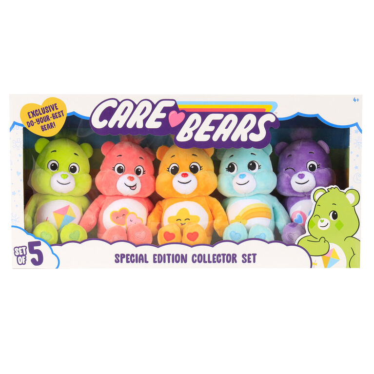 Care Bears Bean Plush - Special Collector Set - Exclusif Do-Your-Best Bear Inclus!