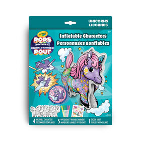 Crayola POPS 3D Inflatable Characters Activity Set, Unicorns