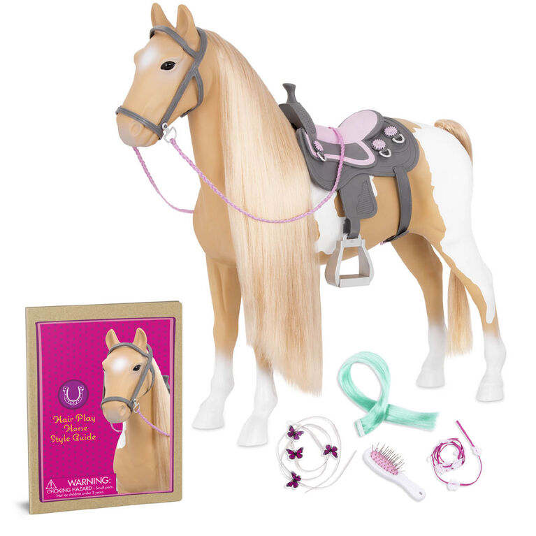 Our Generation, From Hair To There Palomino Paint Horse, 20-inch Hair Play Horse