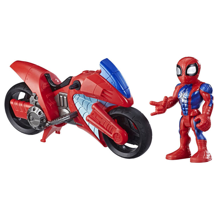 Playskool Heroes Marvel Super Hero Adventures - Moto arachnéenne de  Spider-Man, figurine de 12,5 cm avec moto