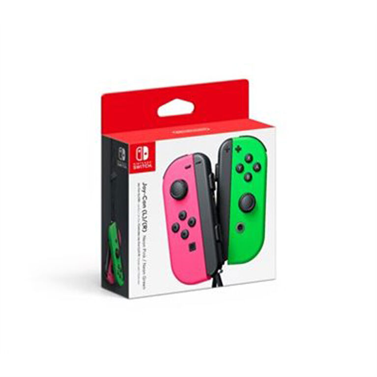Nintendo Switch - Manettes gauche et droite Joy-Con - Rose/Vert néon