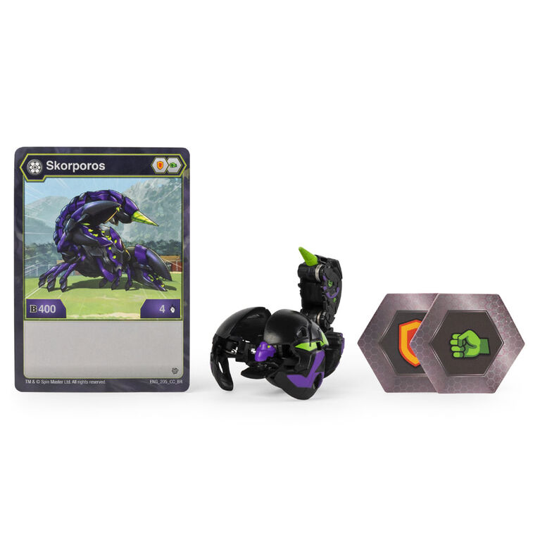 Bakugan, Skorporos, 2-inch Tall Collectible Action Figure and Trading Card