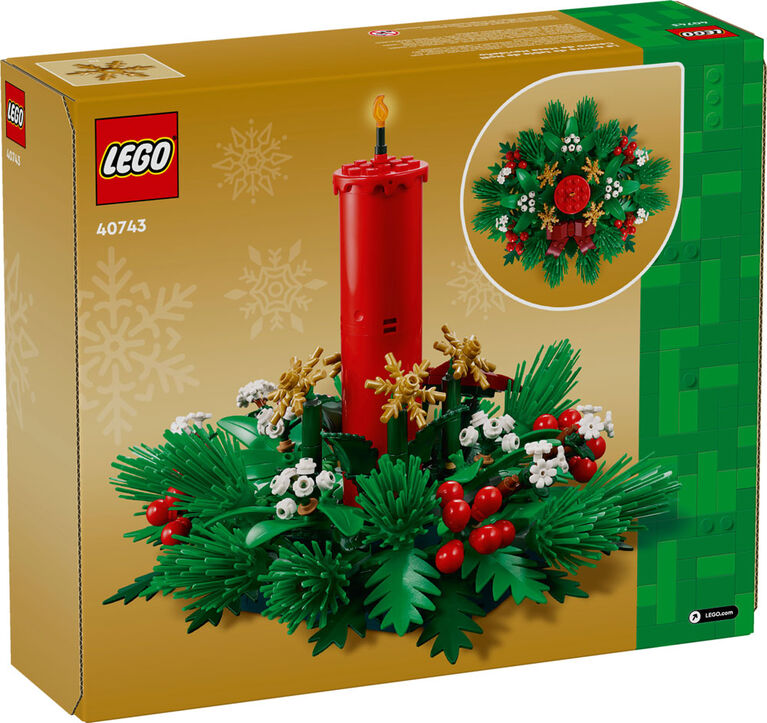 LEGO Le centre de table de No&euml;l D&eacute;coration, Ensemble de construction de No&euml;l pour enfants 40743