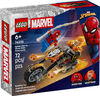 LEGO Marvel Spider-Man Contre la Moto de Ghost Rider - Jouet de Construction de Superh&eacute;ros pour Enfants - 76335