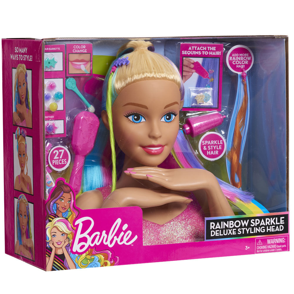 Barbie Deluxe Rainbow Styling Head Blonde R Exclusive Toys R Us Canada