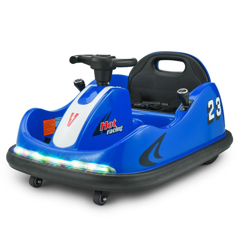 Voltz Toys Bumper Car Rectangular 360 Rotation with Remote, Blue