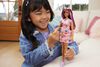Barbie-Barbie Fashionistas 207-Poupée mèches roses et robe à coeurs