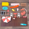 KidKraft Maison de Plage avec Grande Roue Amusante avec EZ Kraft AssemblyMC